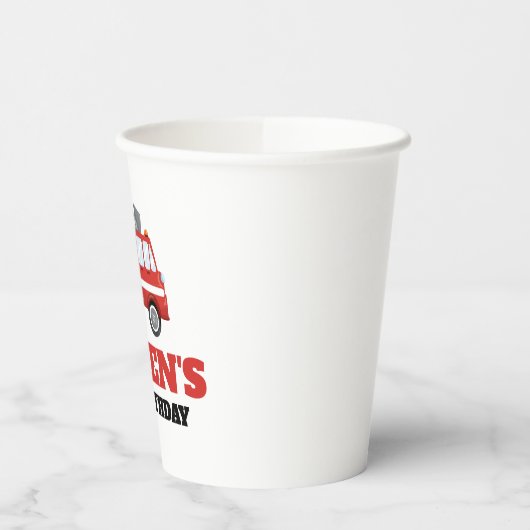 Gobelets En Papier Pompier Pompier Anniversaire (Gauche)