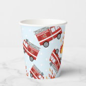 Gobelets En Papier Pompier Pompier Plaques papier fête d'anniversaire (Verso)