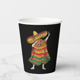 Gobelets En Papier Poncho Mexicain Dabbing Cinco De Mayo Fête Party