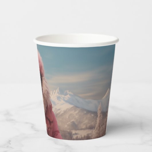 Gobelets En Papier Poodle arctique (Verso)