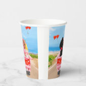 Gobelets En Papier Poodle Chien Saint-Valentin Coeurs de Camion (Droite)