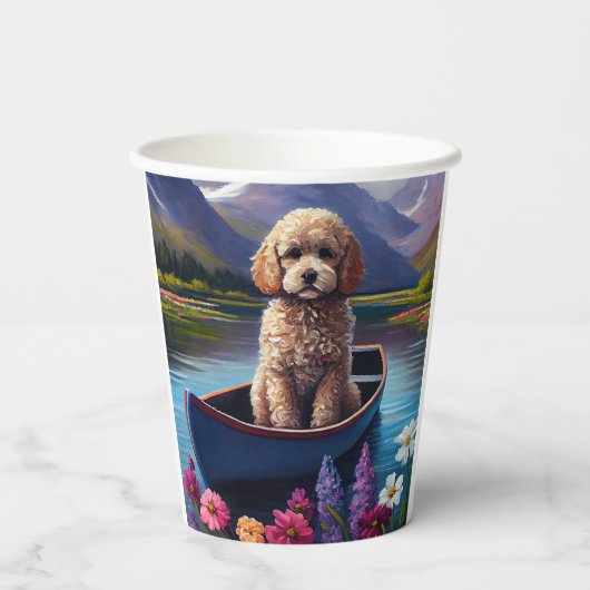 Gobelets En Papier Poodle sur une pagaie : une aventure Pittoresque (Verso)