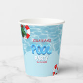 Gobelets En Papier Pool Party fun Summer Birthday (Verso)