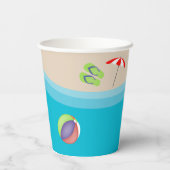 Gobelets En Papier Pool Party pour le 30e anniversaire (Verso)