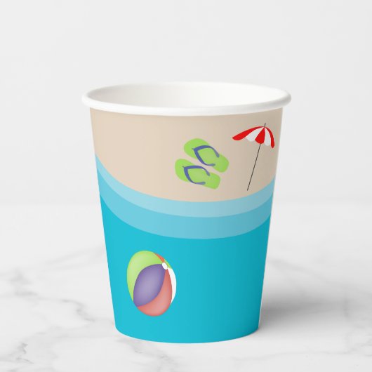 Gobelets En Papier Pool Party pour le 30e anniversaire (Verso)