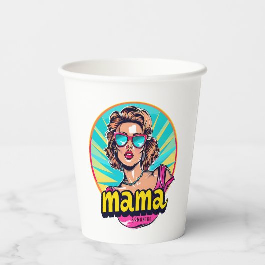 Gobelets En Papier Pop Art Retro Personnalisé (3) (Verso)