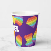 Gobelets En Papier Pop It ! | Anniversaire arc-en-ciel (Gauche)