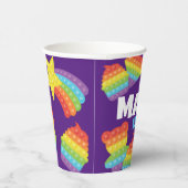 Gobelets En Papier Pop It ! | Anniversaire arc-en-ciel (Droite)