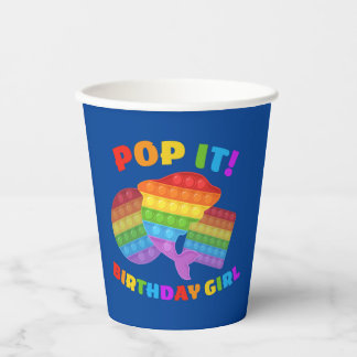 Gobelets En Papier Pop It Dot Day Dolphin Pour Anniversaire Fille Ino