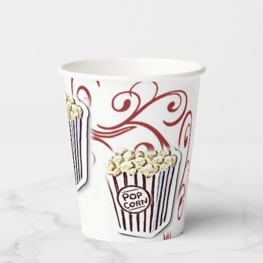 Gobelets En Papier Popcorn coupe de papier (Verso)