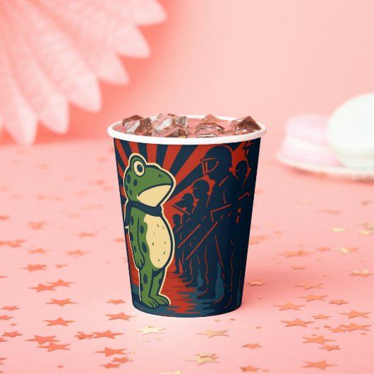 Gobelets En Papier Portland Frog Protest (Insitu)