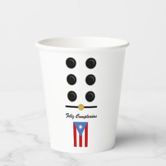 Gobelets En Papier Porto Rico Domino (Recto)
