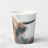 Gobelets En Papier Portrait de vache Highland (Verso)