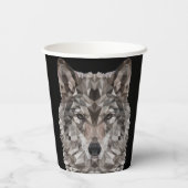 Gobelets En Papier Portrait géométrique Wolf Lone (Verso)