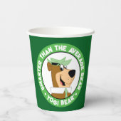 Gobelets En Papier Portrait souriant de l'ours de Yogi (Verso)