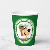 Gobelets En Papier Portrait souriant de l'ours de Yogi (Recto)