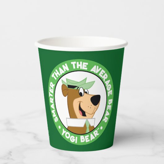 Gobelets En Papier Portrait souriant de l'ours de Yogi (Recto)