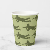 Gobelets En Papier Pose de sniper de l'Armée Verte (Verso)