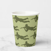 Gobelets En Papier Pose de sniper de l'Armée Verte (Gauche)