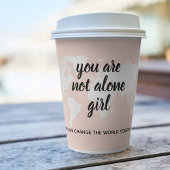 Gobelets En Papier Positif Vous N'Êtes Pas Seul Citation Motivation F