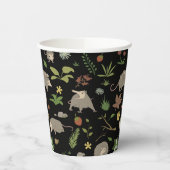 Gobelets En Papier Possum dans un champ de Berry en noir (Gauche)
