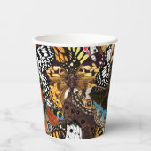 Gobelets En Papier Poster de animal. Ailes papillons. (Recto)
