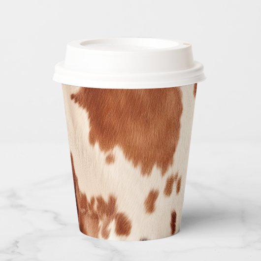 Gobelets En Papier Poster de animal blanc Brown (Recto)