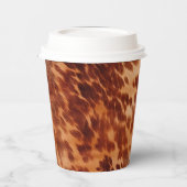 Gobelets En Papier Poster de animal Brown de vache (Gauche)