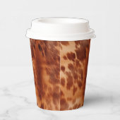 Gobelets En Papier Poster de animal Brown de vache (Droite)