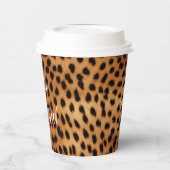 Gobelets En Papier Poster de animal Cheetah Brown et noir (Gauche)