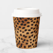 Gobelets En Papier Poster de animal Cheetah Brown et noir (Verso)