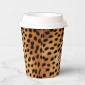 Gobelets En Papier Poster de animal Cheetah Brown et noir (Droite)