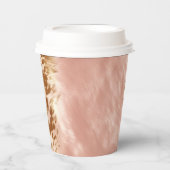 Gobelets En Papier Poster de animal de vache rose (Recto)