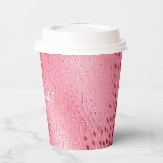 Gobelets En Papier Poster de animal léopard tacheté rose (Gauche)