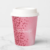 Gobelets En Papier Poster de animal léopard tacheté rose (Recto)