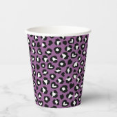 Gobelets En Papier Poster de animal, Léopard Violet, Spots De Cheetah (Recto)