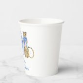 Gobelets En Papier Poterie chinoiserie à l'aquarelle avec un guépard (Gauche)