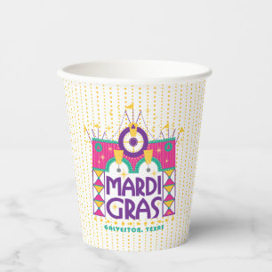 Gobelets En Papier Pots d'arc Mardi Gras, Galveston, Texas