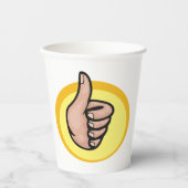Gobelets En Papier Pouce vers le haut Gesture (Recto)