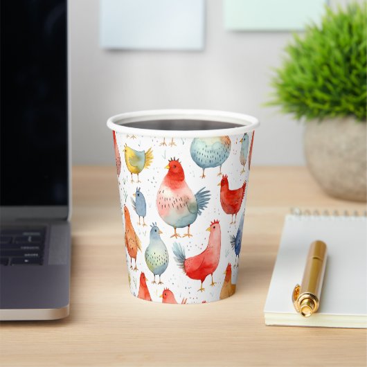 Gobelets En Papier Poulets d'élevage (Insitu)
