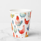 Gobelets En Papier Poulets d'élevage (Verso)