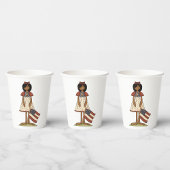 Gobelets En Papier Poupée de cerf patriotique fille Americana Folk