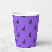 Gobelets En Papier Poupée noire Halloween sorcières casquette broomst (Gauche)