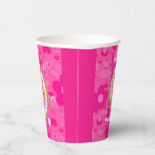 Gobelets En Papier Poupée rétro rose Girly Allons faire la fête Anniv (Droite)