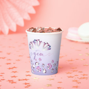 Gobelets en papier pour anniversaire Diamant Aquar