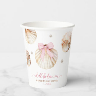 Gobelets en papier pour Baby Shower Rose Fille ave