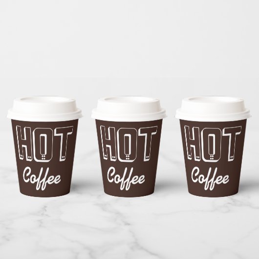 Gobelets en papier pour café rétro chaud (Multi)