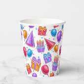Gobelets en papier pour célébration d'anniversaire (Verso)