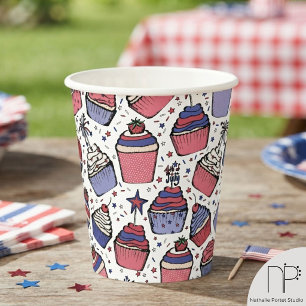 Gobelets en papier pour cupcakes du 14 juillet
