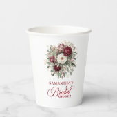 Gobelets en papier pour douche de mariée floraux c (Verso)
